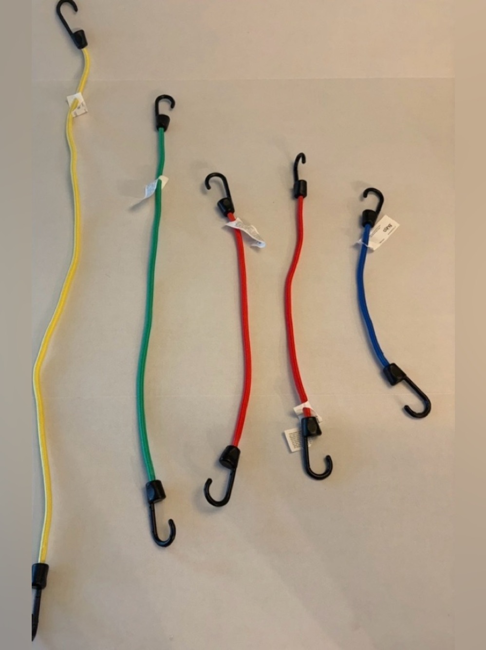 Multi-Color Bungee Cord Set – Heavy Duty Elastic Straps w/multi-colors